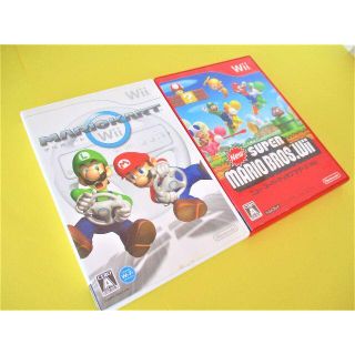 ウィー(Wii)のマリオカート Wii New スーパーマリオブラザーズ Wii セット(家庭用ゲームソフト)