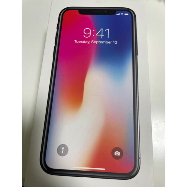 iPhone X 256GB スペースグレー simフリー - スマートフォン本体