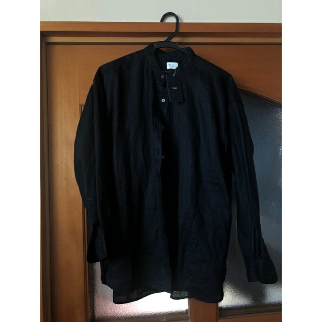 リネンスタンドカラーワイドシャツ 黒 ブラック doors 3