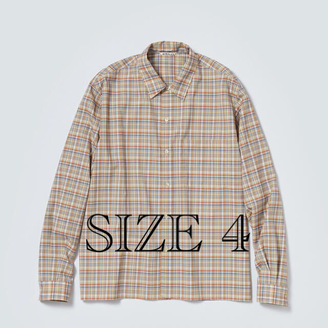 定価以下　AURALEE CHECK SHIRTS オーラリー　シャツ　サイズ4