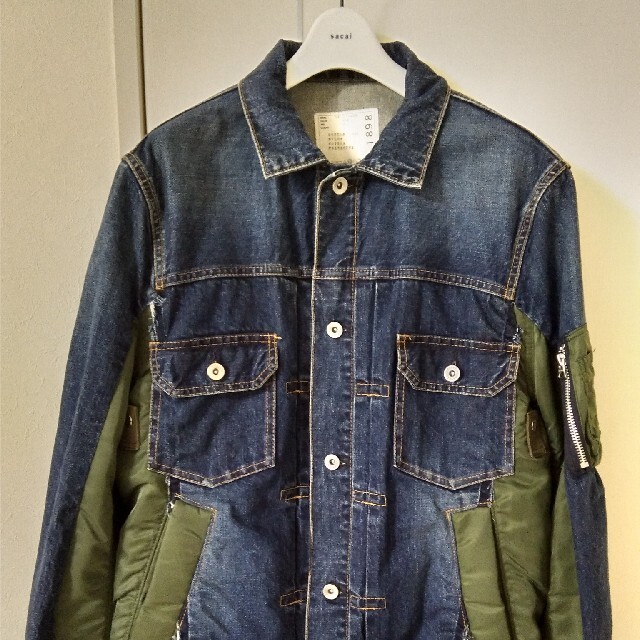 楽天最安値に挑戦】 sacai - sacai2019ss ma−1ドッキングデニム