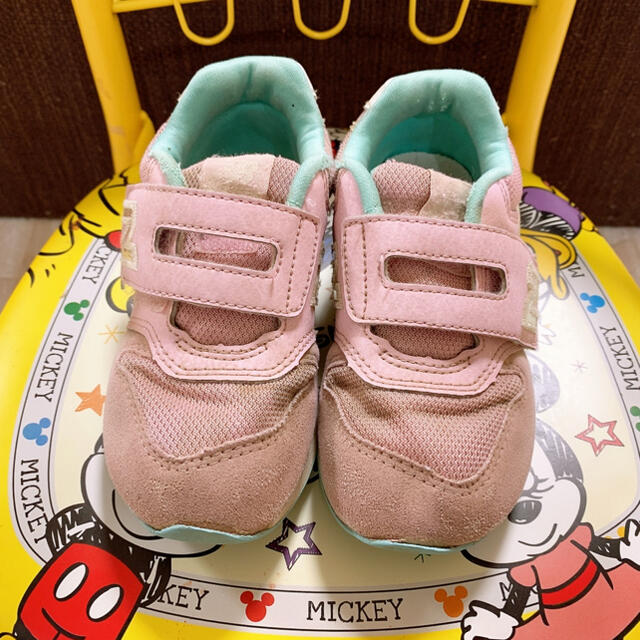 New Balance(ニューバランス)のニューバランス シューズ ピンクミントカラー 15.5cm 子供 キッズ キッズ/ベビー/マタニティのキッズ靴/シューズ(15cm~)(スニーカー)の商品写真