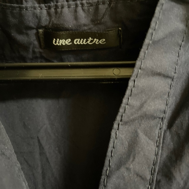 une autre(ユノートル)のune autre 膝丈　ワンピース　半袖　ネイビー レディースのワンピース(ひざ丈ワンピース)の商品写真