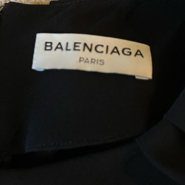 Balenciaga(バレンシアガ)のBALENCIAGA バレンシアガ　美品　ブラックシフォンブラウス レディースのトップス(シャツ/ブラウス(長袖/七分))の商品写真