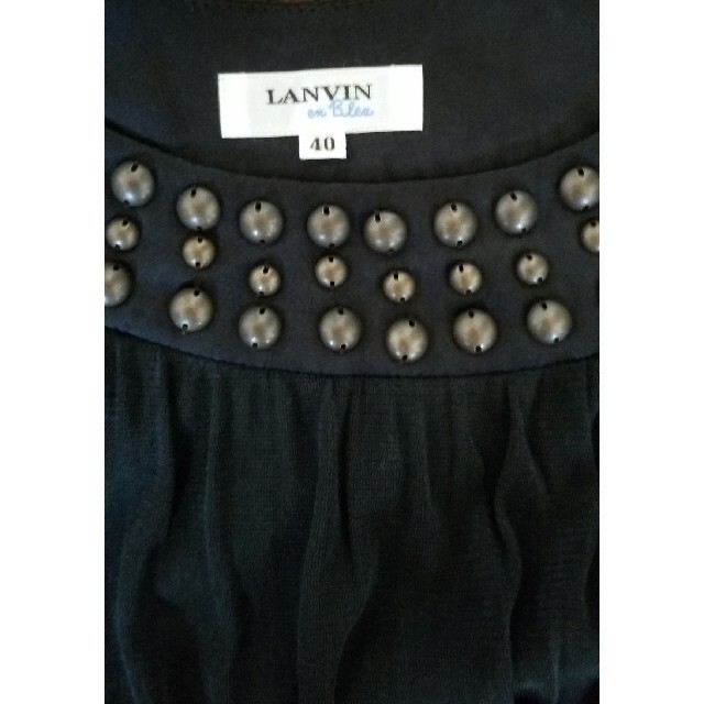 LANVIN en Bleu(ランバンオンブルー)のLANVINブラックワンピース レディースのワンピース(ひざ丈ワンピース)の商品写真