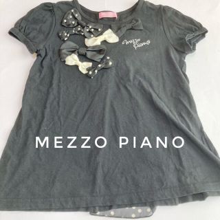 メゾピアノ(mezzo piano)のメゾピアノ❤️160㎝　大人も着れる　夏リボンカットソー❤️ Mサイズ　中美品(Tシャツ/カットソー)