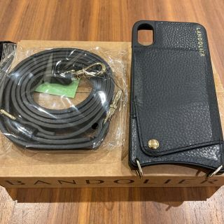 エストネーション(ESTNATION)のBANDOLIER iPhoneXS用　黒レザー(iPhoneケース)