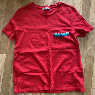 ザラ(ZARA)のZARA Tシャツ 赤色(Tシャツ(半袖/袖なし))