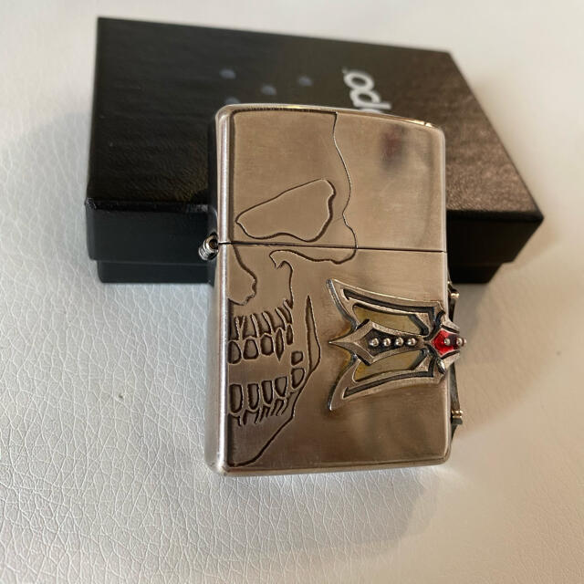 ZIPPO(ジッポー)のused ◆ ドクロ 十字架 ◆ zippo メンズのファッション小物(タバコグッズ)の商品写真