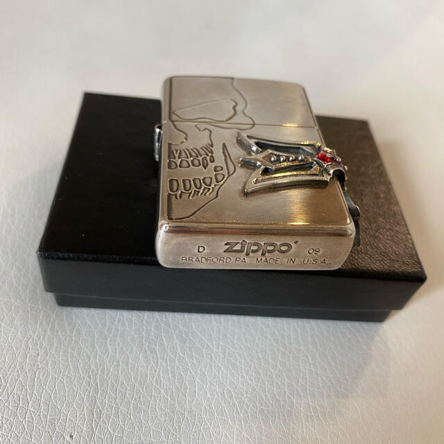 ZIPPO(ジッポー)のused ◆ ドクロ 十字架 ◆ zippo メンズのファッション小物(タバコグッズ)の商品写真