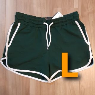 エイチアンドエム(H&M)のH&M　エイチアンドエム　スウェットショートパンツ　カーキ　グリーン　L(ショートパンツ)