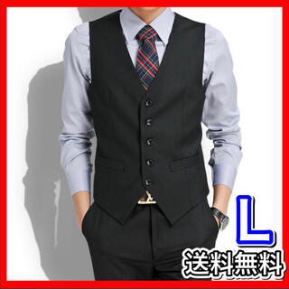 高品質 スーツ ベスト メンズ フォーマル L 黒の通販 By Izm S Shop ラクマ