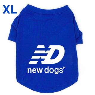 ☆新品☆新作NewDogsニュードッグスXLサイズ犬服春夏用Tシャツペット服青色(ペット服/アクセサリー)