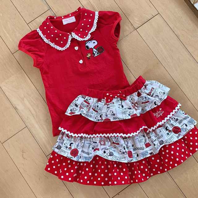 Shirley Temple(シャーリーテンプル)のシャーリーテンプル🎀セットアップ 110  スヌーピー キッズ/ベビー/マタニティのキッズ服女の子用(90cm~)(Tシャツ/カットソー)の商品写真