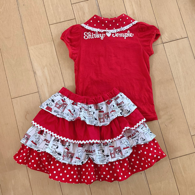 Shirley Temple(シャーリーテンプル)のシャーリーテンプル🎀セットアップ 110  スヌーピー キッズ/ベビー/マタニティのキッズ服女の子用(90cm~)(Tシャツ/カットソー)の商品写真