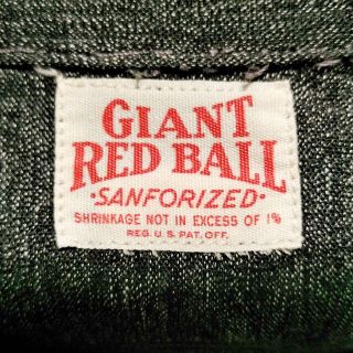 ４０s　ブラックシャンブレー　シャツ　GIANT RED BALL