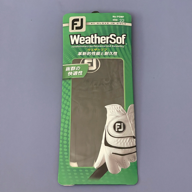 FootJoy(フットジョイ)のFootjoy ゴルフグローブ weathersof 黒22 左手用 新品未使用 スポーツ/アウトドアのゴルフ(その他)の商品写真