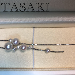 タサキ(TASAKI)の真珠ネックレス　TASAKI ダイヤ付き(ネックレス)