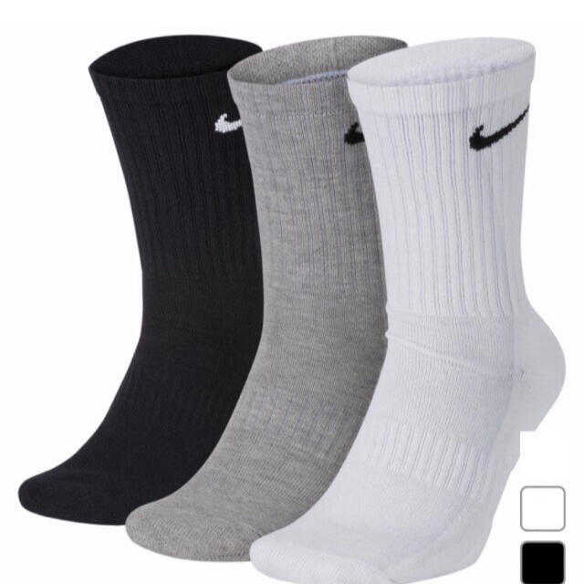 NIKE(ナイキ)の【新品未使用】NIKE  3足組 靴下 3色アソート 25.0cm〜27.0cm メンズのレッグウェア(ソックス)の商品写真