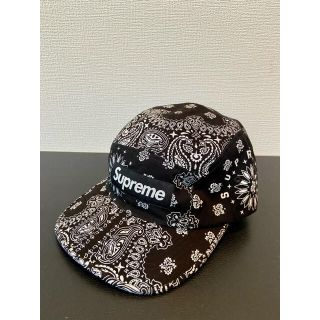 シュプリーム(Supreme)のSupreme bandana camp cap black(キャップ)