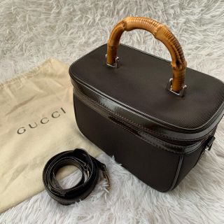 グッチ(Gucci)のグッチ 2way バンブー バニティバック ブラウン 茶色(その他)