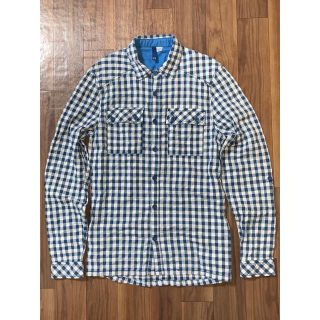 エイチアンドエム(H&M)のH&M ワイシャツ／カッターシャツ 長袖 ギンガムチェック ブルー(シャツ)