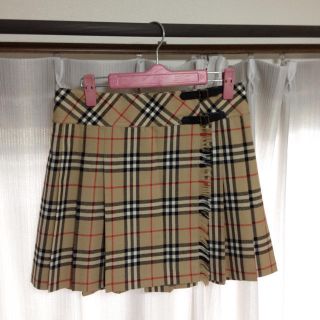 バーバリー(BURBERRY)のブルーレーベルチェックプリーツ(ミニスカート)