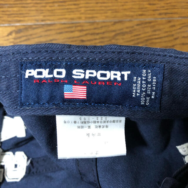 POLO RALPH LAUREN(ポロラルフローレン)の90's POLO SPORT ポロスポーツ　USA ロゴ　キャップ メンズの帽子(キャップ)の商品写真