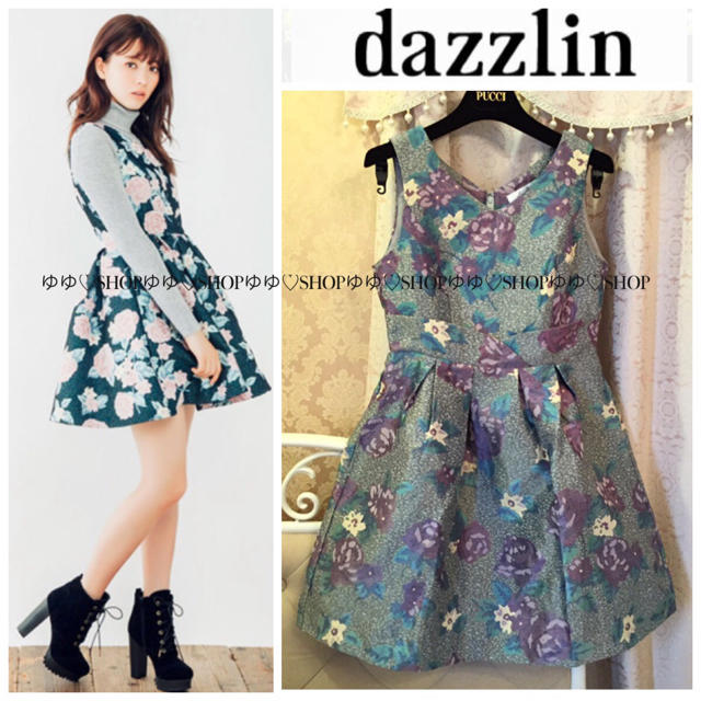 dazzlin(ダズリン)のフラワージャガードワンピース レディースのワンピース(ミニワンピース)の商品写真