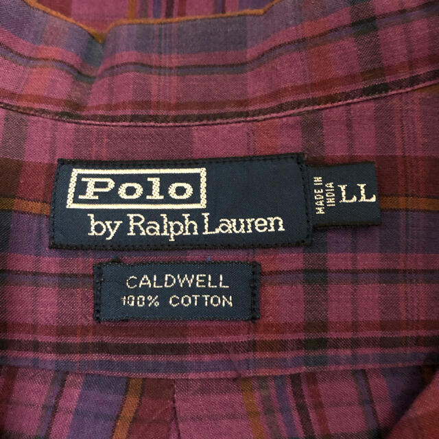 POLO RALPH LAUREN(ポロラルフローレン)の90's ラルフローレン CALDWELL オープンカラーシャツ　チェック メンズのトップス(シャツ)の商品写真