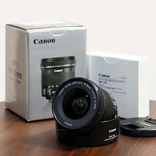 キヤノン(Canon)のCanon EF-S 10-18mm F4.5-5.6 IS STM フード付♪(レンズ(ズーム))