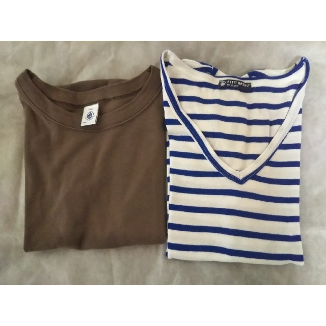 PETIT BATEAU(プチバトー)のプチバトー 半袖カットソー 2枚セット レディースのトップス(Tシャツ(半袖/袖なし))の商品写真