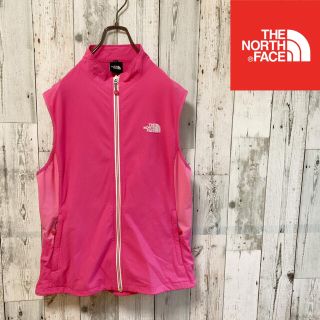 ザノースフェイス(THE NORTH FACE)の【美品】ノースフェイス　ナイロンベスト　ピンク　レディースXXL(ダウンベスト)