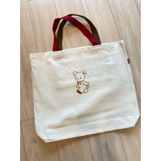 ファミリア(familiar)の【Familier/ファミリア】マチ付きトートバッグ★ファミちゃんロゴ入り★美品(トートバッグ)