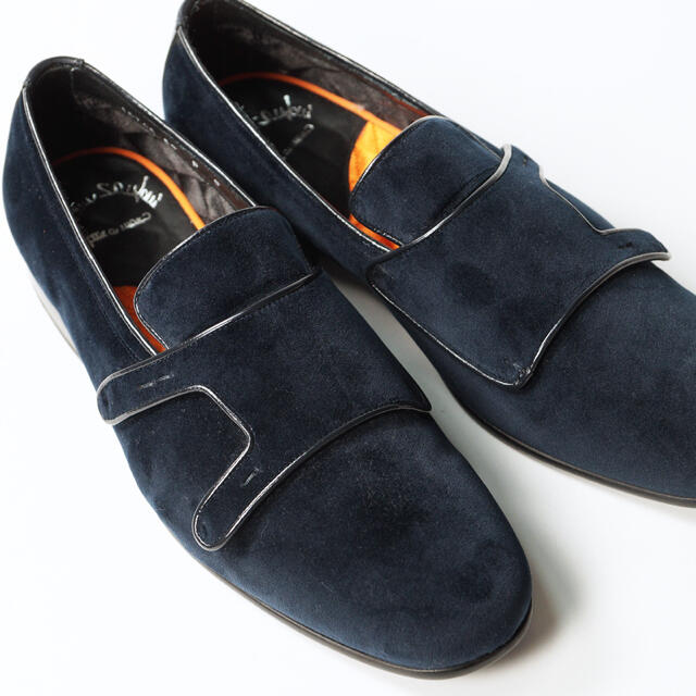 Santoni(サントーニ)のSANTONI サントーニダブルモンクベロアシューズUK9/27.5cm メンズの靴/シューズ(ドレス/ビジネス)の商品写真