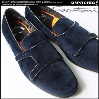 サントーニ(Santoni)のSANTONI サントーニダブルモンクベロアシューズUK9/27.5cm(ドレス/ビジネス)