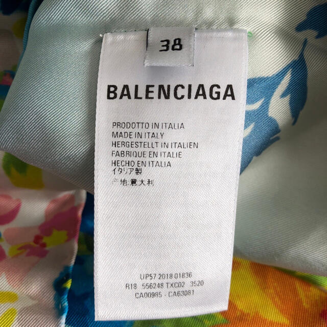 Balenciaga(バレンシアガ)のバレンシアガ BALENCIAGA 19SS シルク シャツワンピース 38 レディースのワンピース(ひざ丈ワンピース)の商品写真