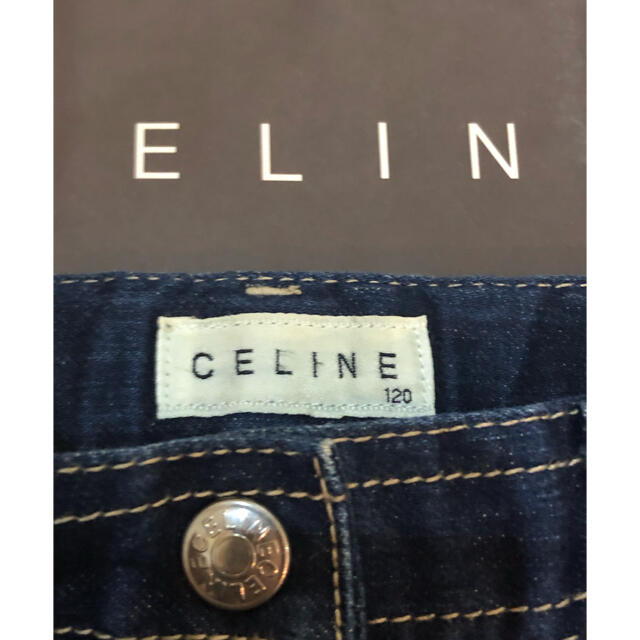 celine(セリーヌ)の☆CELINE☆マカダム刺繍☆デニムパンツ☆120 キッズ/ベビー/マタニティのキッズ服女の子用(90cm~)(パンツ/スパッツ)の商品写真