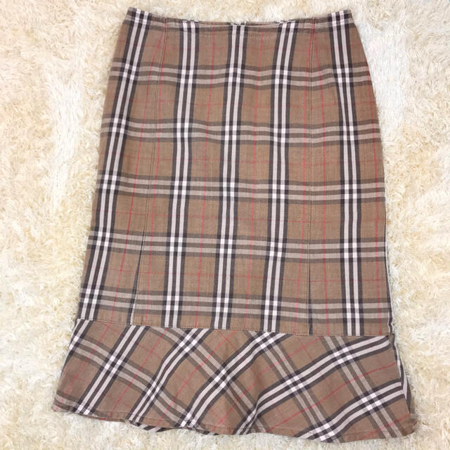 BURBERRY(バーバリー)の美品✨BURBERRY LONDON 膝丈スカート ノバチェック コットン M レディースのスカート(ひざ丈スカート)の商品写真