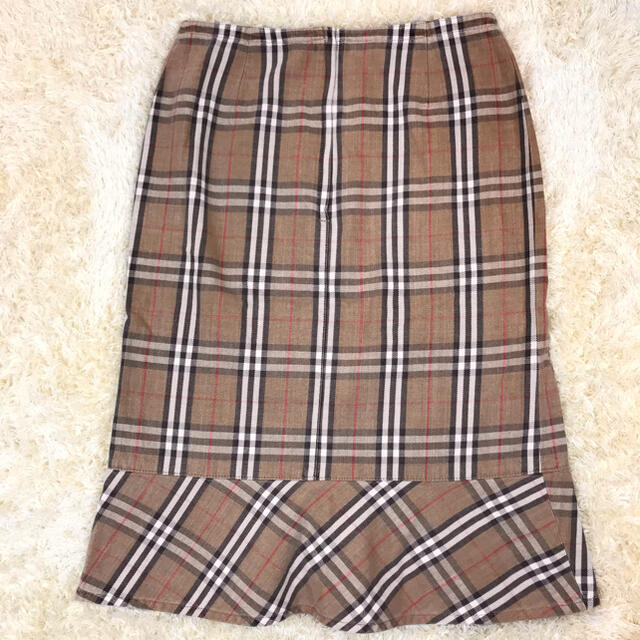 BURBERRY(バーバリー)の美品✨BURBERRY LONDON 膝丈スカート ノバチェック コットン M レディースのスカート(ひざ丈スカート)の商品写真