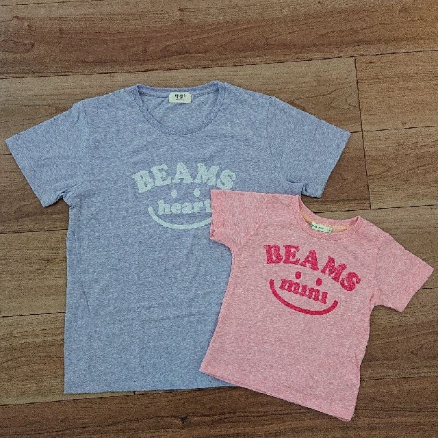BEAMS(ビームス)のBEAMS 親子お揃いTシャツ 2点set キッズ/ベビー/マタニティのキッズ服女の子用(90cm~)(Tシャツ/カットソー)の商品写真