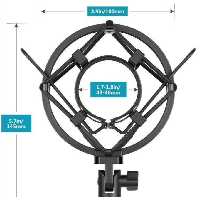 audio-technica(オーディオテクニカ)のAT2020コンデンサマイク 機材一式セット 楽器のレコーディング/PA機器(マイク)の商品写真