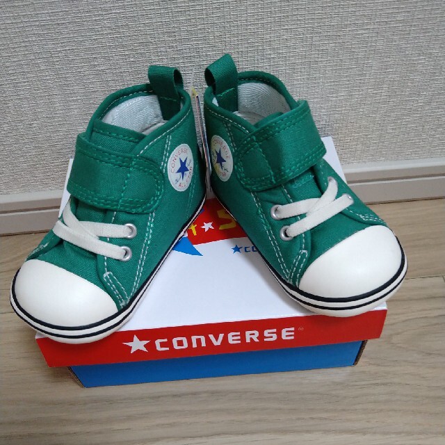 CONVERSE(コンバース)のコンバースベビーグリーン12.5cm キッズ/ベビー/マタニティのベビー靴/シューズ(~14cm)(スニーカー)の商品写真