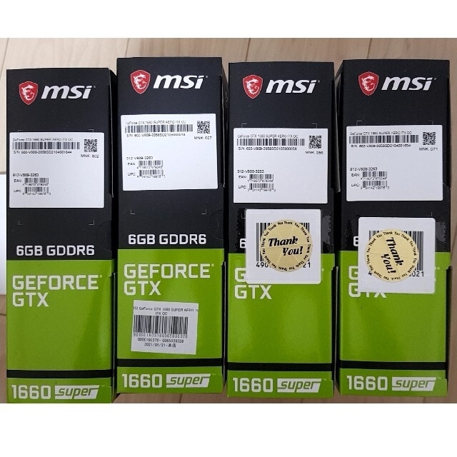 新品3セット》Msi 1660 super aero itx oc 新品3セット》Msi 1660 super aero itx oc