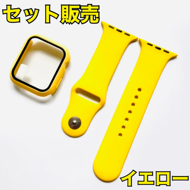 Apple Watch(アップルウォッチ)のイエロー 40mm Applewatch バンド　アップルウォッチ　ベルト　黄色 スマホ/家電/カメラのスマホアクセサリー(その他)の商品写真