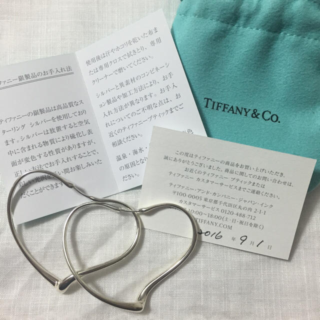 送料込】 Tiffany & Co. - 正規品♡ᵕ̈Tiffany オープンハートフープ