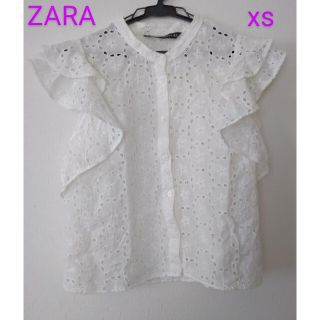 ザラ(ZARA)のZARA ザラ　半袖　レース　ブラウス(シャツ/ブラウス(半袖/袖なし))