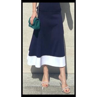 ザラ(ZARA)のhana様専用　JENNE ジェンヌ　 French配色フレアニットスカート(ロングスカート)