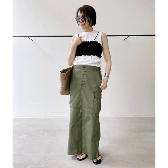 L'Appartement DEUXIEME CLASSE(アパルトモンドゥーズィエムクラス)のアパルトモン【CIOTA / シオタ】Cargo Maxi Skirt レディースのスカート(ロングスカート)の商品写真