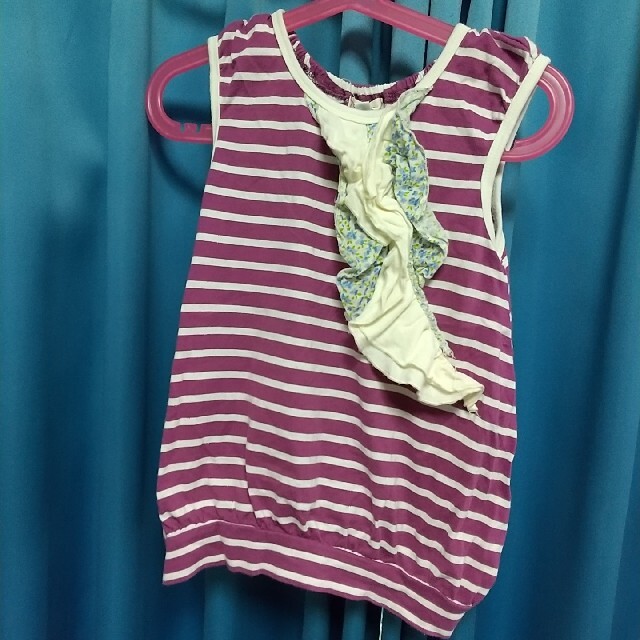 Seraph(セラフ)のSeraph　ボーダー　タンクトップ キッズ/ベビー/マタニティのキッズ服女の子用(90cm~)(Tシャツ/カットソー)の商品写真